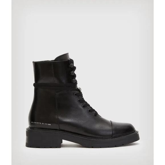 ALLSAINTS Dusty Cap Toe Lace-Up Combat Boot - 10 M - Picture 2 of 8